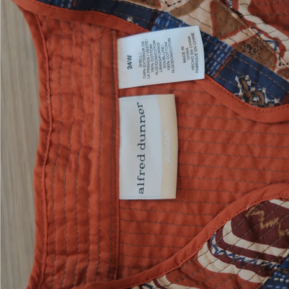 Alfred Dunner Multicolor Patchwork Open Front Jac… - image 3